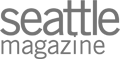 The image shows the logo of "Seattle Magazine" in a gray font.